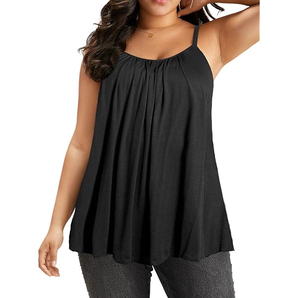 7th Element Womens Plus Size Tank Tops Camisole Cami Loose Fit